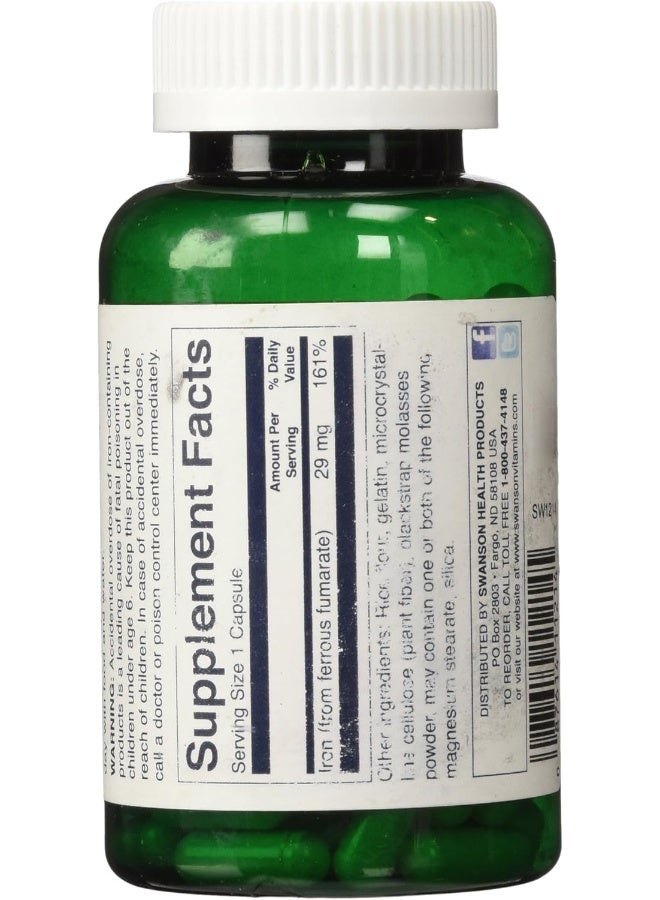 Swanson Blackstrap Molasses with Iron 29Mg 120 Capsules - Image 3